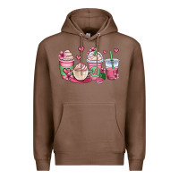 Chestnut valentines day coffee cups Premium Hoodie - OliviaCreatesArt