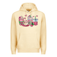 Pina Colada valentines day coffee cups Premium Hoodie - OliviaCreatesArt
