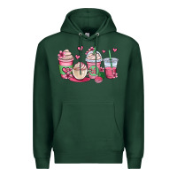Sports Green valentines day coffee cups Premium Hoodie - OliviaCreatesArt
