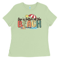 Matcha life is better at the beach Ladies Tee - MaliasSmallBusiness