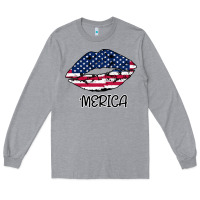 Heather Grey American lip Long Sleeve Tee - Bettercallsaul