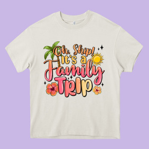 Oh Ship Its A Family Trip Summer Vacation Heavy Core Tee Designed By Maliassmallbusiness