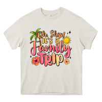 Cream oh ship its a family trip summer vacation Heavy Core Tee - MaliasSmallBusiness