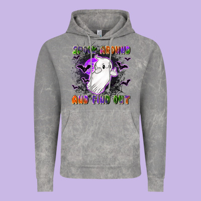 Spook Around And Find Out Vintage Hoodie Designed By Lillyallendesigns
