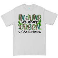 Dove Grey in june we wear green scoliosis awareness Premium Tee - MaliasSmallBusiness