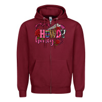 Burgundy howdy honey rose olivia Zipper Hoodie - OliviaCreatesArt