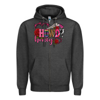 Charcoal Heather howdy honey rose olivia Zipper Hoodie - OliviaCreatesArt