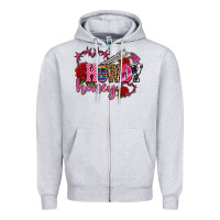 Heather Grey howdy honey rose olivia Zipper Hoodie - OliviaCreatesArt