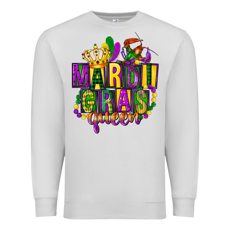 Mardi Gras Queen Premium Sweatshirt by FaDigitalArtStudio | Teevron