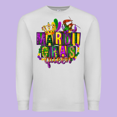 Mardi Gras Queen Premium Sweatshirt Designed By Fadigitalartstudio