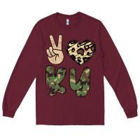 Burgundy Peace Love Long Sleeve Tee - Bettercallsaul