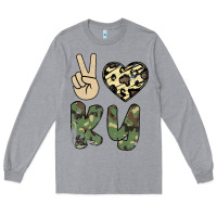 Heather Grey Peace Love Long Sleeve Tee - Bettercallsaul
