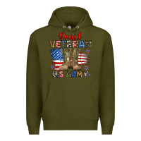 Army Green proud veteran u.s army Premium Hoodie - RanaPortraitStore