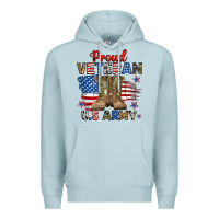 Blue Mist proud veteran u.s army Premium Hoodie - RanaPortraitStore