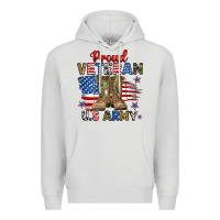 Dove Grey proud veteran u.s army Premium Hoodie - RanaPortraitStore
