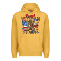 Mustard proud veteran u.s army Premium Hoodie - RanaPortraitStore
