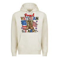 Oatmeal Heather proud veteran u.s army Premium Hoodie - RanaPortraitStore