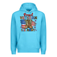 Ocean Blue proud veteran u.s army Premium Hoodie - RanaPortraitStore