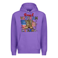 Purple proud veteran u.s army Premium Hoodie - RanaPortraitStore