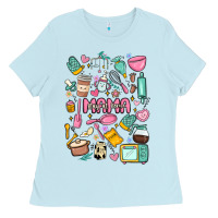 Baby Blue can't talk right now doing mama stay at home stuff Ladies Tee - MaliasSmallBusiness