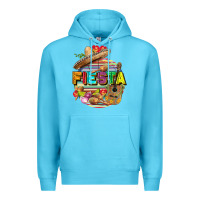 Ocean Blue Fiesta Premium Hoodie - FaDigitalArtStudio
