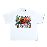 White traveler Urban Heavy Tee - JahusDesignShop