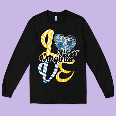Love West Virginia Long Sleeve Tee Designed By Bettercallsaul