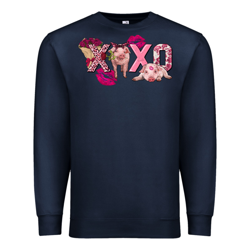 Valentine's Day Pig Xoxo Premium Sweatshirt by FaDigitalArtStudio | Teevron