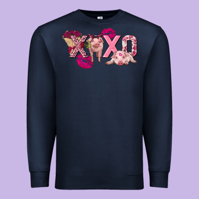 Valentine's Day Pig Xoxo Premium Sweatshirt Designed By Fadigitalartstudio