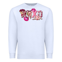 White Valentine's Day Pig Xoxo Premium Sweatshirt - FaDigitalArtStudio