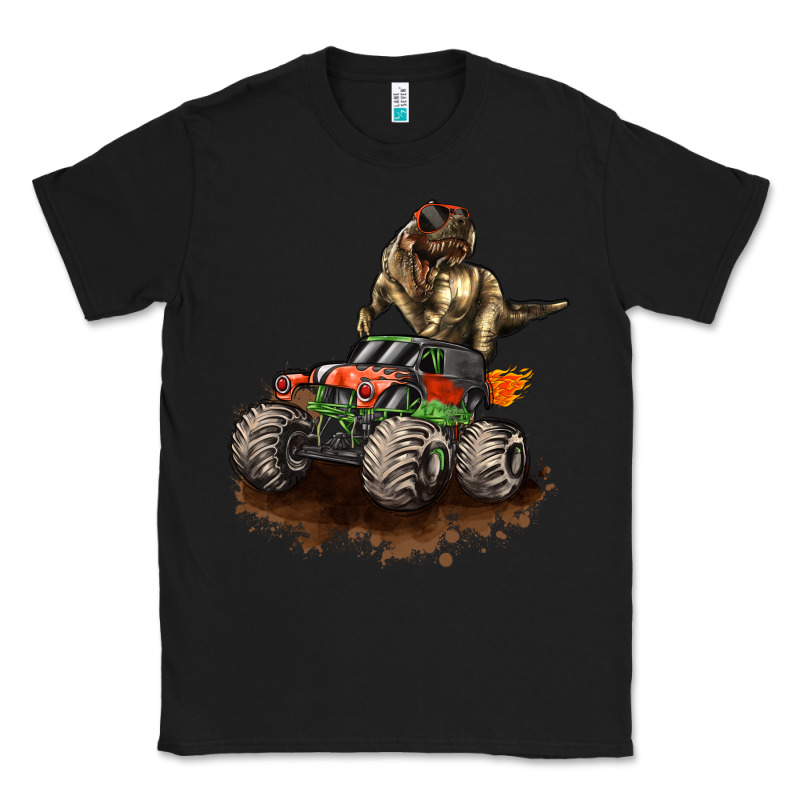 Monster Truck And T Rex Dinosaur Classic Tee by LillyAllenDesigns | Teevron