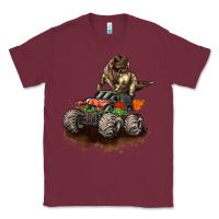 Burgundy monster truck and t rex dinosaur Classic Tee - LillyAllenDesigns