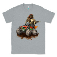 Heather Grey monster truck and t rex dinosaur Classic Tee - LillyAllenDesigns