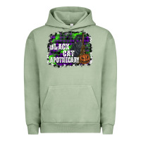 Pigment Oil Green black cat apothecary Urban Hoodie - SublimationCraftShop