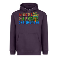 Plum merry happy chrismukkah Heavyweight Hoodie - FaDigitalArtStudio