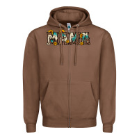 Chestnut mama sunflower leopard Zipper Hoodie - OliviaCreatesArt