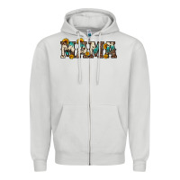 Dove Grey mama sunflower leopard Zipper Hoodie - OliviaCreatesArt
