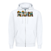 White mama sunflower leopard Zipper Hoodie - OliviaCreatesArt