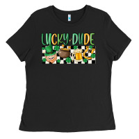 Black lucky dude Ladies Tee - MaliasSmallBusiness