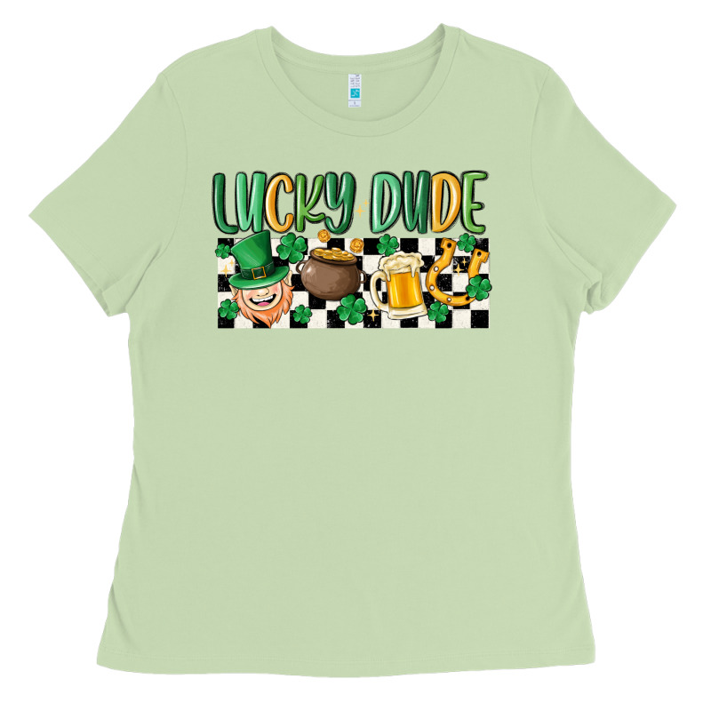 Lucky Dude Ladies Tee by MaliasSmallBusiness | Teevron