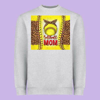 Softball With Leopard Tumbler Tbs Heavyweight Sweatshirt Designed By Tumblerdesignbyshophia