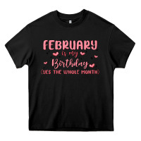 Black february is my birthday yes the whole month malia Heavy Core Tee - MaliasSmallBusiness