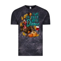 Cloud Black I Was Thinner Before Dinner Turkey Thanksgiving Vintage Tee - LillyAllenDesigns