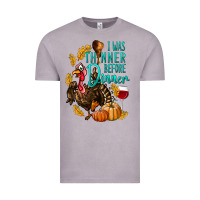 I Was Thinner Before Dinner Turkey Thanksgiving Vintage Tee | Teevron