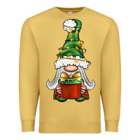 Antique Gold Christmas Gnome With Gift Premium Sweatshirt - BundleAndBundleShop