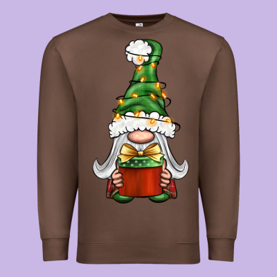 Christmas Gnome With Gift Premium Sweatshirt Designed By Bundleandbundleshop