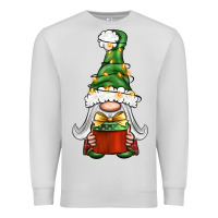 Dove Grey Christmas Gnome With Gift Premium Sweatshirt - BundleAndBundleShop