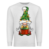 Oatmeal Heather Christmas Gnome With Gift Premium Sweatshirt - BundleAndBundleShop