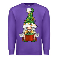 Purple Christmas Gnome With Gift Premium Sweatshirt - BundleAndBundleShop