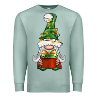 Seafoam Christmas Gnome With Gift Premium Sweatshirt - BundleAndBundleShop